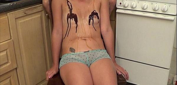  Mary Jane Covered in Honey and Chocolate Sauce